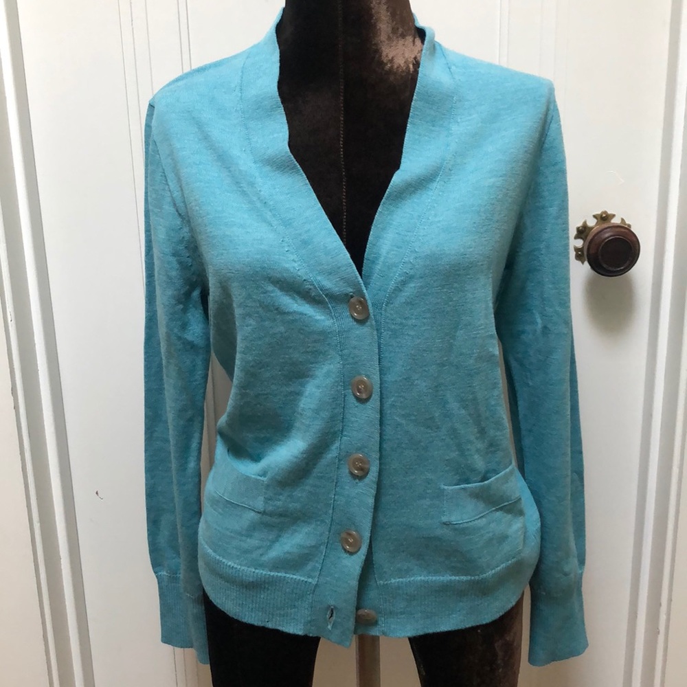 J Crew V Neck  Wool Cardigan NWOT Medium